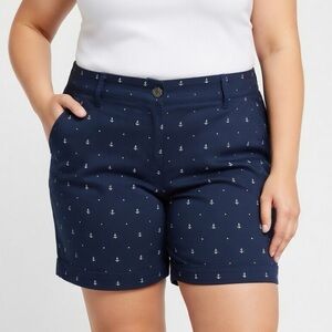 NWT Nautica Women’s Shorts - Navy Blue w/ Anchor Print